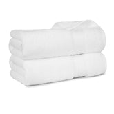 Trident Soft Comfort Air Rich 100% Cotton Bath Towels 500 Gsm | Large Size Bathroom Towels For Men/Women, 2 Pcs (White)