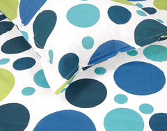 1 Single Bedsheet With 1 Pillow Cover - 57 X 87 Inches, Blue & White | Skin Friendly Fabric For Everyday Use - Soft, Breathable & Comfortable Sleeping