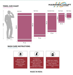 Hashirex Craft Men'S Pure Xxxl Cotton Bath Towel 1300 Gsm (Blue) - Pack Of 2