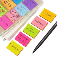 Sticky Notes Multicolor Notepads Pocket Size Self-Adhesive Stickers For Him & Her 500 Sheets