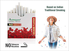 Gulkand Flavour Cigarette For Relieve Stress & Mood Enhance - 10 Sticks In Each Packet | No Bad Smell, Non Addictive, No Harmful - Tobacco & Nicotine Free