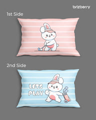 Kids Pillow Cushion With Super Soft Fabric, Animal & Cartoon Prints - 12x18 Inches | Dual Sided Design, Durable & Easy Care | Large & Versatile, Multi-Purpose, Made In India - Design 17