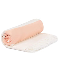 Mush Bamboo Turkish Towel 280 Gsm | 100% Bamboo Ultra Soft, Absorbent & Quick Dry Towel For Bath, Beach, Pool, Travel, Spa & Yoga (N. Peach) 250 Tc