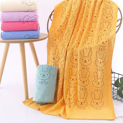 Teddyify Soft Cotton Baby Bath Towel 500 Gsm | Infants, New Born Babies Towel High Absorbent, Soft Cotton Premium Washcloth (Multicolor) - Pack Of 2