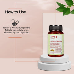 Jiva Ashwagandha Tablet 100% Ayurvedic Formulation Boosts Immunity & Energy Level, Strengthens Nervous System, Reduces Stress & Anxiety | 120 Tablets 200gm 0.4lbs Each Pack Of 2