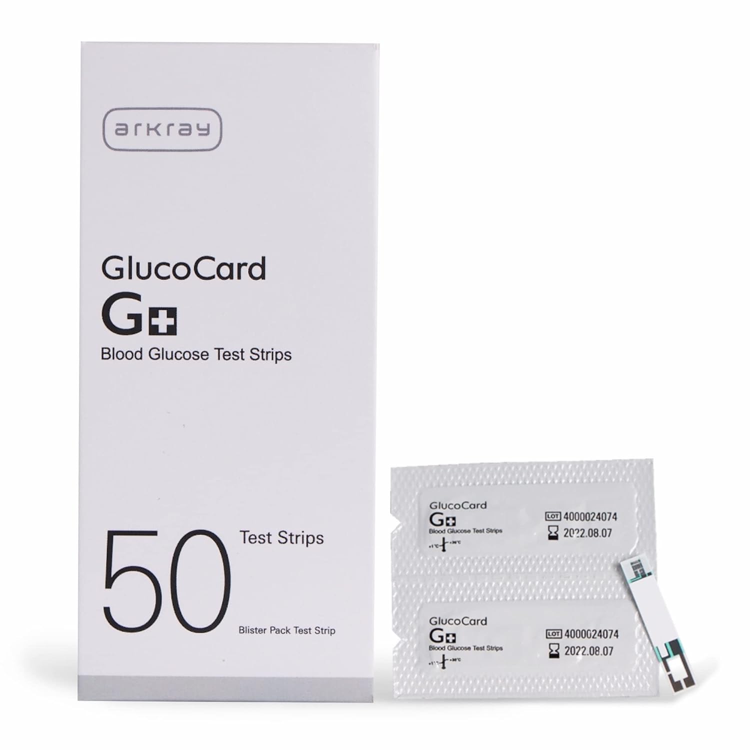 Arkray Glucocard G+ 50 Blood Glucose Test Strips With 50 Lancet Combo | Individually Packed Arkray Glucocard G+ 50 Blood Glucose Test Strips With 50 Lancet Combo | Individually Packed