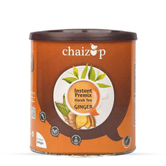 Chaizup Premium 1 Min Instant Ginger Tea Premix - 500gm Can, 17.6 Ounce | Just Add Hot Water - Assam Adrak Chai Powder | Low Caffeine, No Added Color - Home Like Tea