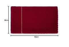 Divine Overseas Cotton Terry Hand Towels 1200 Gsm | Soft & High Absorbent (Red) - Pack Of 6