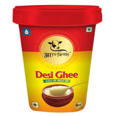 100% Pure Desi Ghee By Ayufarms | High In Vitamin A, Curd Cultured & Churned Ghee Rich In Aroma & Flavor | (1 Litre) 33.8 Ounce | Bucket