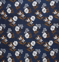 Double Printed Bedsheet With 2 Pillow Covers | 86 X 88 Inches, Dark Blue & White | Soft Brushed Microfiber-Breathable & Wrinkle Free Easy To Wash At Home