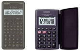 Casio FX-82MS 2nd Gen Scientific Calculator & Casio HL820LV-BK Portable Calculator with Flap Cover