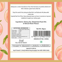 San-Cha Peach Oolong Tea - 50gm, 1.7 Ounce | Boost Metabolism Naturally & Aids Weight Management - Sweet & Fruity Notes | Low Caffeine