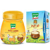 Natural Premium Cow Ghee & Desi Ghee By Purasure | Rich In Vitamin A, D, E & K Healthy Desi Ghee Perfect For Khichdi & Halwas | 2 Litre (1 Litre * 2) 67.6 Ounce | Combo Pack