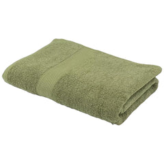 Patpug 100% Indian Ultra Soft Cotton 500 Gsm Highly Absorbent, Fade Resistant, Quick Drying Large Bath Towel (Olive Green)