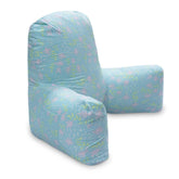 Backrest & Reading Pillow, Bed Support Pillow With High Armrests, Sky-Blue Color - X Large Size | 100% Cotton Removable Cover | For Back & Shoulder Support, Comfortable - Pack Of 1
