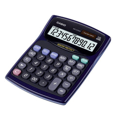 Casio Wd-220MS-BU Desktop Calculator - Water Protected And Dust Proof Standard Calculator | 12 Digits, 2-way Powered