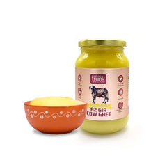 Natural A2 Desi Gir Cow Ghee By Nature'S Trunk | Vedic Bilona Method Healthy & Tasty Gir Cow Ghee Good For Sweets | (450ml) 15.2 Ounce | Jar Pack
