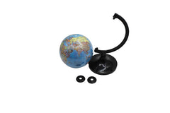 Rotating World Globe For Kids & Students, Educational Political Globe 6.4 Inch With Plastic Base, 1.8 - Inch Diameter, Blue, Desktop Learning Tool For Home, School & Office, Pack Of 1