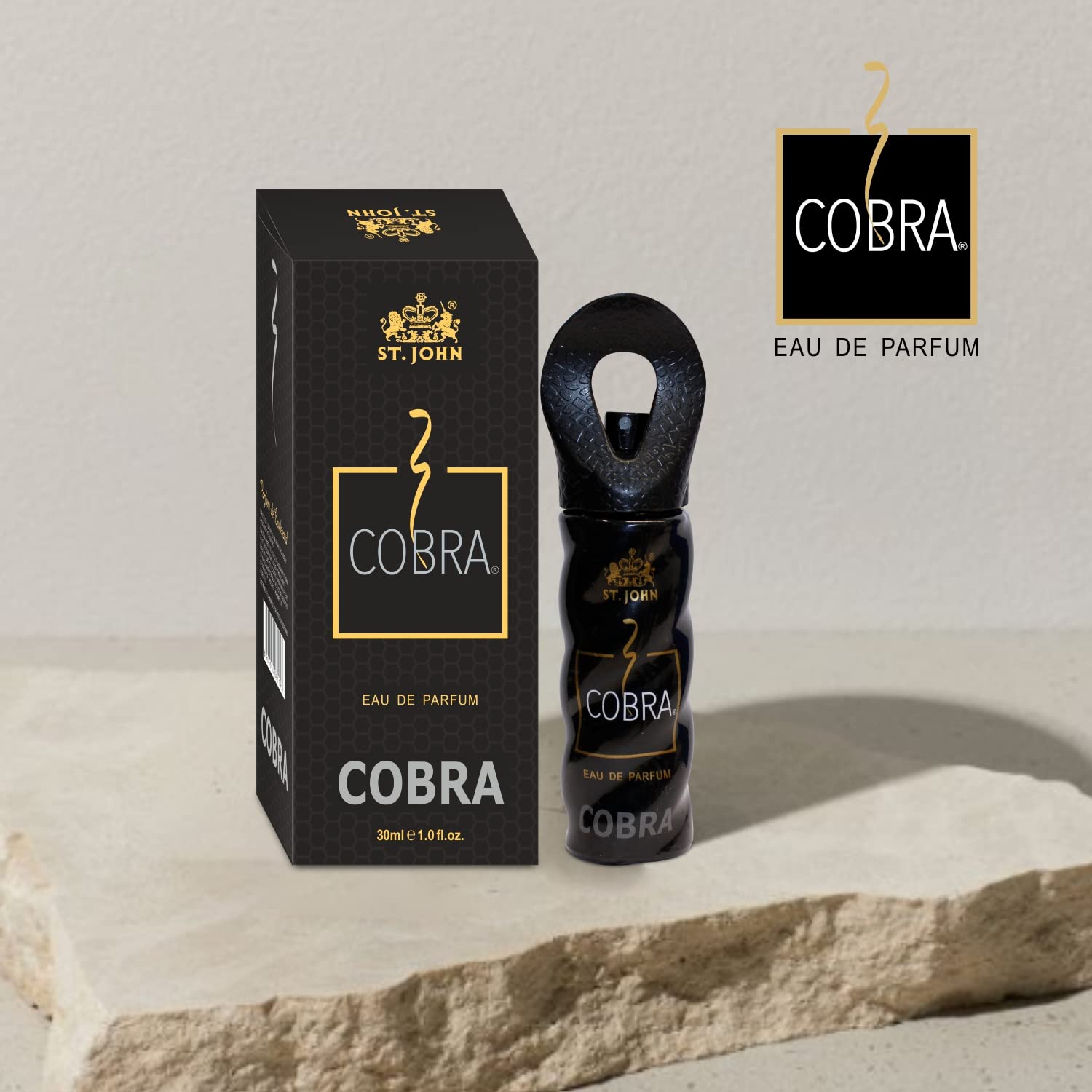 St.john Cobra Black Current 50ml 1.6 Fl.oz. & Cobra Eau De Perfume 30ml 1.0 Fl.oz. | Perfect Gift For Husband & Wife St.john Cobra Black Current 50ml 1.6 Fl.oz. & Cobra Eau De Perfume 30ml 1.0 Fl.oz. | Perfect Gift For Husband & Wife