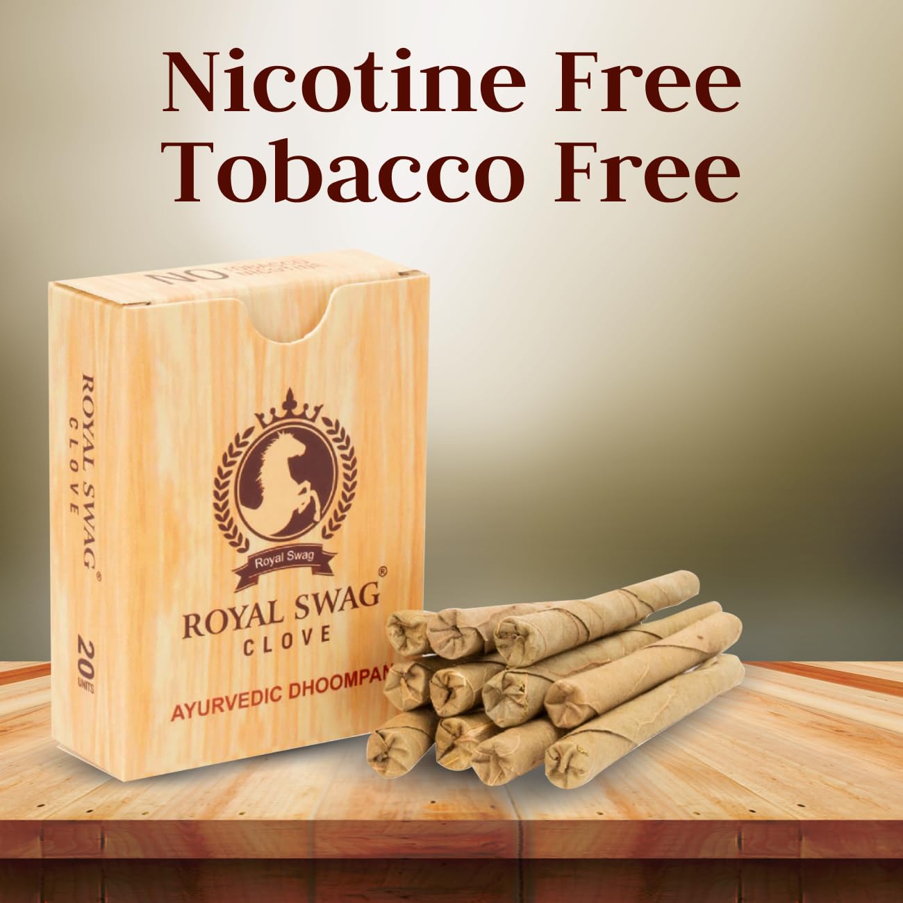 Royal Swag Ayurvedic Herbal Bidi For Smoking 100% Tobacco-Free, Nicotine-Free Pack Of 400 Sticks Herbal Smokes Made With Aurvedic Herbs | Made With 100% Natural Ingrediens Like Clove And Tulsi Smoking Cessation Royal Swag Ayurvedic Herbal Bidi For Smoking 100% Tobacco-Free, Nicotine-Free Pack Of 400 Sticks Herbal Smokes Made With Aurvedic Herbs | Made With 100% Natural Ingrediens Like Clove And Tulsi Smoking Cessation