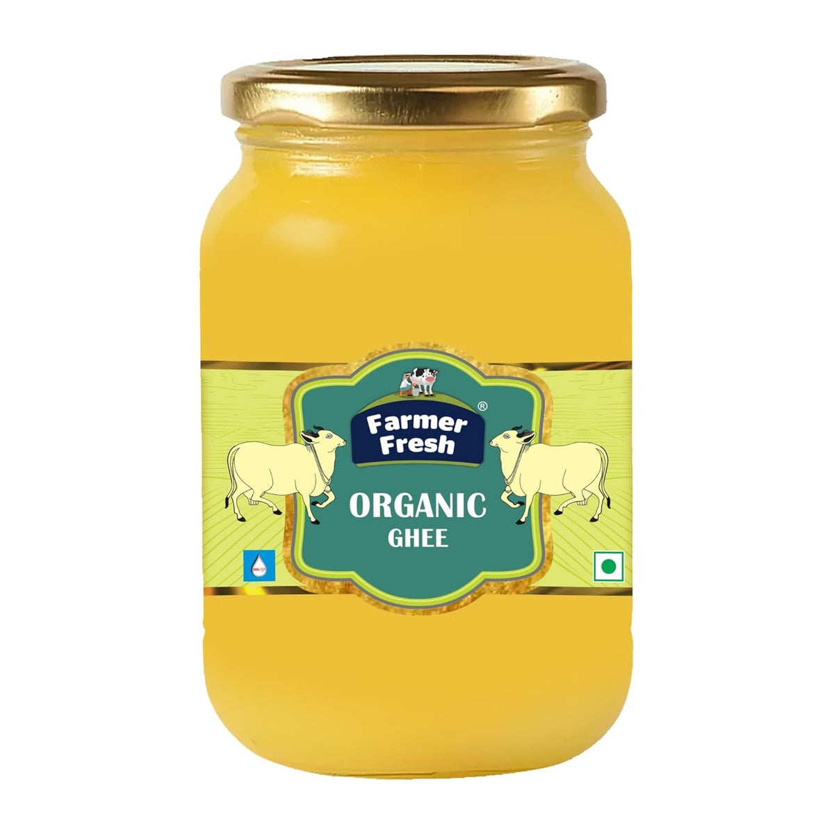Premium Desi Cow Ghee By Farmer Fresh | High In Protein Fiber Healthy Desi Ghee Good For Body Joint Pain | (500ml) 16.9 Ounce | Jar Pack