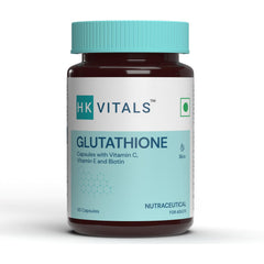 Healthkart Hk Vitals Glutathione With Vitamin C & E, Biotin, Grape Seed Extract & Alpha Lipoic Acid, Antioxidant Support, For Skin Glow & Hydration | 30 Veg Capsules , 50gm 0.1lbs