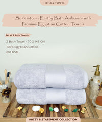 Rangoli Soft Absorbent Durable Towels Earthly Egyption Cotton Plush Luxurious Large Size Bath Towel 1000 Gsm (Grey)- Pack Of 3