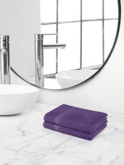 Himeya 100% Cotton Large Size Hand Towels 400 Gsm (Spice Violet) - 2 Piece