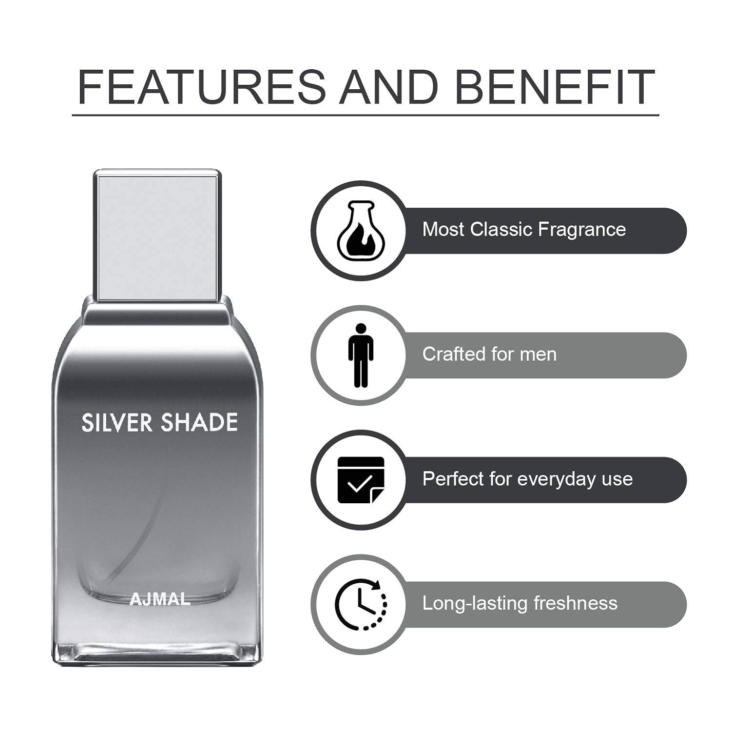 Ajmal Silver Shade  Citrus Woody Eau De Parfum &  Zeal  Aquatic Woody Eau De Parfum 100ml 3.4 Fl.oz. Each Pack Of 2  | For Men Ajmal Silver Shade  Citrus Woody Eau De Parfum &  Zeal  Aquatic Woody Eau De Parfum 100ml 3.4 Fl.oz. Each Pack Of 2  | For Men