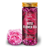 Blue Tea Caffeine Free Rose Flower Herbal Tea - 25gm Pet Jar, 0.8 Ounce, 25 Cups | Non-GMO, Flower Based Super Antioxidant Tea - Vitamin-C Rich For Beautiful Hair & Skin