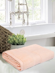 Bombay Dyeing Super Ultrx Zero Twist Plain Dyed Cotton Bath Towel 650 Gsm (Peach)