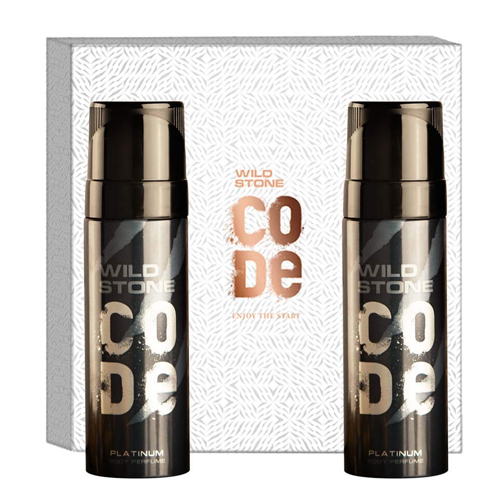 Wild Stone Code Platinum Body Men Perfume 240ml 8.1 Fl.oz. Pack Of 2 | Best Suited For Birthday Parties Wild Stone Code Platinum Body Men Perfume 240ml 8.1 Fl.oz. Pack Of 2 | Best Suited For Birthday Parties