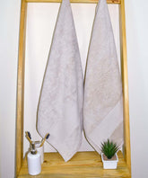 Rangoli Soft Absorbent Durable Towels Earthly Egyption Cotton Plush Oversized Large Size Bath Towel 1200 Gsm (Beige)- Pack Of 2
