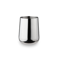Designer Chrome Stainless Steel Drinking Glass Set Of 2 - Deco Series | Convenient Water Glasses - Multipurpose Designer Tumbler | Serve Ware & Tableware