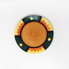 Boho Fiesta Ceramic Dinner Plates Set Of 6 - Multicolor, 10 Inches, 6 Pieces | Hand Painted Full Ceramic Plates For Dinner - Microwave Safe & Dishwasher Safe