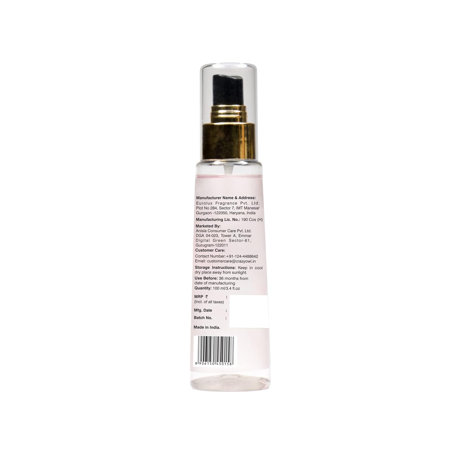 Crazy Owl Eternal Love Rose Body Spray 100ml 3.4 Fl.oz. Strong, Long Lasting, Floral Fragrance With Essential Oils | For Unisex Crazy Owl Eternal Love Rose Body Spray 100ml 3.4 Fl.oz. Strong, Long Lasting, Floral Fragrance With Essential Oils | For Unisex