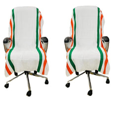 Vvip Home 100% Cotton Luxary Office Chair Towel 550 Gsm (Tiranga)