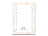A5 Notes/To Do List Notepad, Beautiful Checklist Pad, Tear-Off Sheets (Rainbow) Pack Of 1