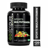 Alpspure Nutra Sports Multivitamin , Sports Performance Enhancer With Minerals, Amino Acids Andherbal Extracts | Essential Nutrients For Energy & Stamina | 120 Capsules , 200gm 0.4lbs
