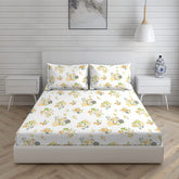 Cotton Bedsheet For King Size With Pillow Cover Set - 108x108 Inches, White | Breathable & Light Weight, All Season Comfort-Ideal For Daily Use & Gifting Bedsheet