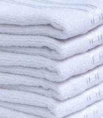 Space Fly Silverline Love Touch Very Soft Fresh Loom 750 Gsm | 100% Cotton Towel Hanky, Face Towel For Women Handkerchiefs (Solid White) - 5 Pieces