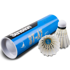 Senston ST - A7 Badminton Duck Feather Shuttlecocks With Excellent Stability Performance | White , Pack Of 6