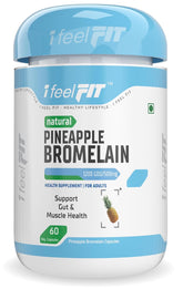 Ifeelfit Betaine Hcl, Pepsin & Gentian Bitters, With Digestive Enzymes | Pineapple, 60 Veg Capsules, 100gm 0.2lbs