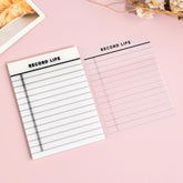 Transparent Sticky Notes, Clear Waterproof Self Adhesive, Memo Pads Record Life, Ruled, 50 Sheets