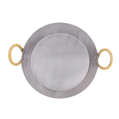 Iron Flat Kadai + 1 Wooden Spatula Free | Tai Or Fry Pan Or Tai For Making Jalebis, Dal Tadka, Tavi For Kitchen & Cooking Use, 12 Inches