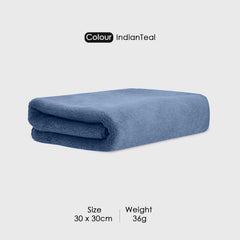 Housse Premium Microfiber Face Towel 600 Gsm | Korean Beauty Ultra Absorbent, Odour-Free, Quick Dry Face Towel (Pack Of 4) - Indian Teal
