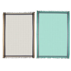 Athom Trendz Living Light Weight Cotton Premium Waffle Border Bath Towel 480 Gsm | Pack Of 2 (Multi14)