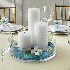 WHITE PILLAR CANDLES SET OF 3 PARAFFIN WAX | PERFECT FOR ROMANCE PURPOSE CANDLES