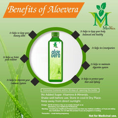 Mint Veda Natural Concentrated Aloe Vera Juice With Pulp | Health Ayurvedic Aloe Juice For Glowing Skin, Healthy Hair And Better Digestion | 1000ml 2.2lbs