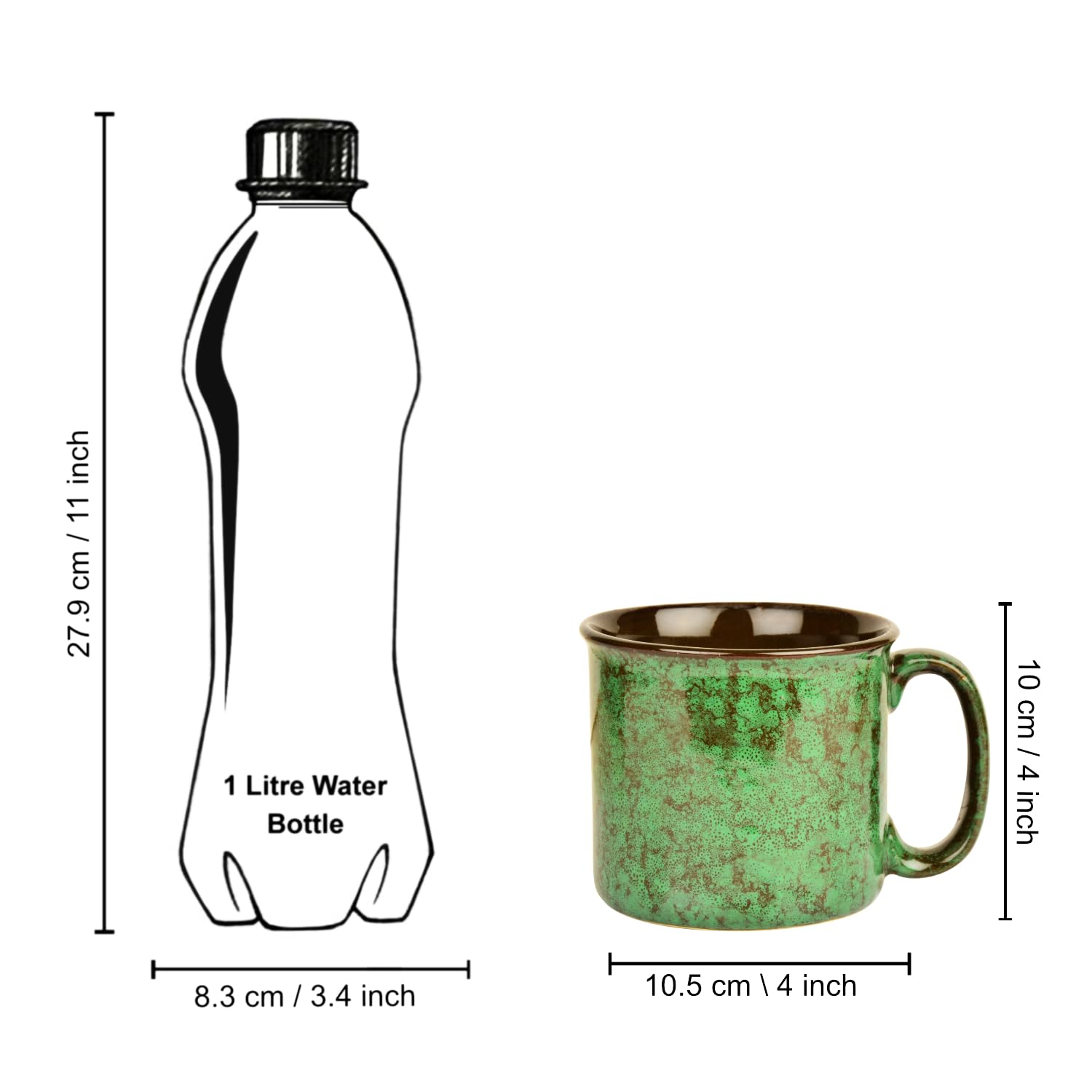 Studio Pottery Ceramic Maggi Bowl Or Mug With Handle 550ml, Emerald Green | Jumbo Ceramic Coffee & Tea Mug - Cereal Bowl | Big Milk Mug - Large Beer Mug - Gift For Him Studio Pottery Ceramic Maggi Bowl Or Mug With Handle 550ml, Emerald Green | Jumbo Ceramic Coffee & Tea Mug - Cereal Bowl | Big Milk Mug - Large Beer Mug - Gift For Him